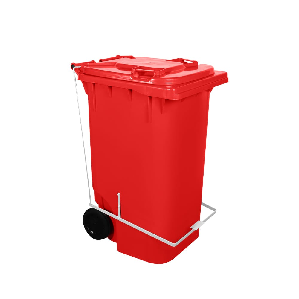 CARRINHO COLETOR DE LIXO COM PEDAL DE 240 LITROS