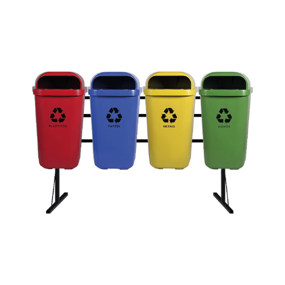 4 PAPELEIRAS PARA COLETA SELETIVA 50L